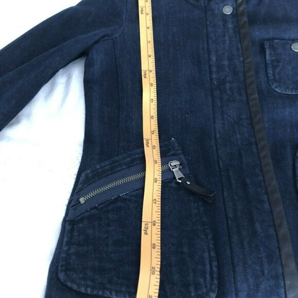 Marc Jacobs Denim And Leather Jacket SZ 2 Fitted. Leather Trim - Picture 5 of 10